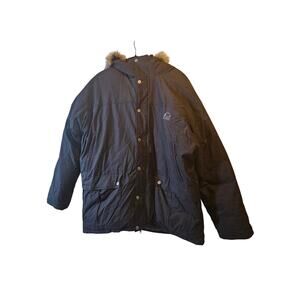 Sorel Removable Faux Fur Hooded Puffer Jacket Coat Mens XL Black